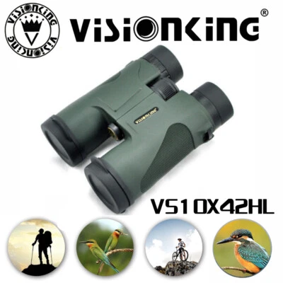 Visionking 10x42 Outdoor Hunting Travelling HD Binocular Binoculars Black /Green - Image 1 of 4
