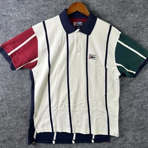 Vintage Chaps Ralph Lauren Polo Shirt Mens Large Striped Colorblock - Picture 1 of 15