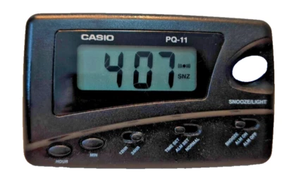Vintage Casio Beep Alarm Clock, Black, PQ-11 - Image 1 of 4