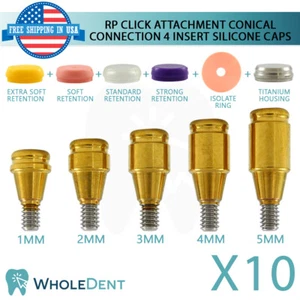 10x RP accesorio cónico clic pilar 4 tapas de silicona implante dental - Imagen 1 de 3