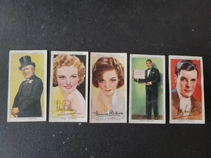 Vintage 1930s Player's Cigarettes In Town To-Night and Film Stars Cards - Picture 1 of 8