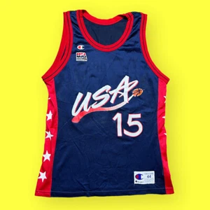 Vintage USA Basketball Champion Jersey Hakeem Olajuwon Men’s Size 44 Vtg 1990s - Picture 1 of 5