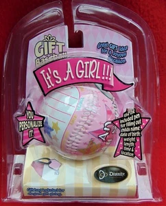 "IT'S A GIRL" GIFT BASEBALL ~ BABY GIFT ~ YOU PERSONALIZE IT! ~ BRAND NEW! - Picture 1 of 6