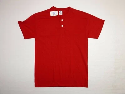 Camisa de béisbol Russel Athletic Nublend unisex juvenil grande roja verdadera dos botones Foto 1 de 4
