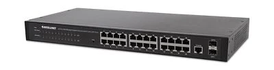 Intellinet 24 Port Web Managed Gigabit Ethernet Switch with 2 SFP Ports –w - Image 1 of 4