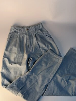 Pantalones Dockers para mujer azul claro talla 4 plisados vintage denim lavado a la piedra Foto 1 de 4