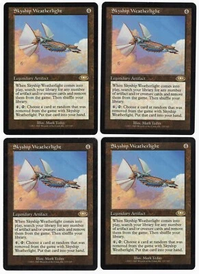 Skyship Weatherlight x4 4x 2001 Planeshift PLAYSET Rare Artifact MTG SP - NM AZ2 - Image 1 of 2