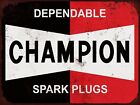 Champion Spark Plug, Retro Metal Sign Man Cave / Garage / Vintage / Bar / Pub A5
