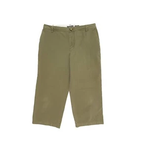 Liz Claiborne Audra Crop Women's size 12 Green Khaki Chino Pants - Picture 1 of 3