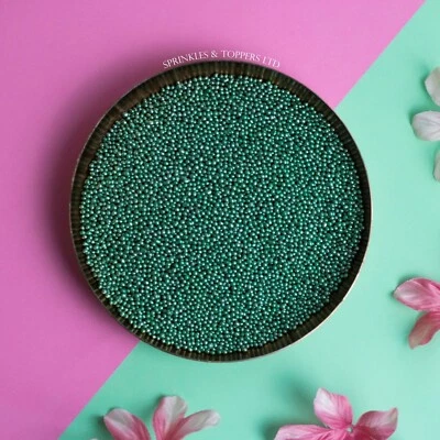 Green Metallic Pearls 2mm~4mm~6mm~Mix 100g  - Image 1 of 4