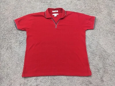 Camisa Polo Tri-Mountain Para Mujer Grande Roja Secado Rápido Golf Mangas Cortas Foto 1 de 4