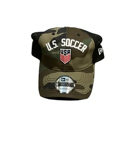 New NWT USA US Soccer New Era Adjustable Camo Slouch Rugged Trucker Hat Cap - Picture 1 of 2