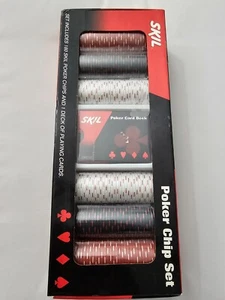 Skil Tools Promotional Poker Chip Set 180 chips and 1 deck NEW - Picture 1 of 3