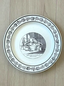 Assiette faïence fine Choisy Jephtèle donné en mariage par Ruben  XIXeme  - Imagen 1 de 4