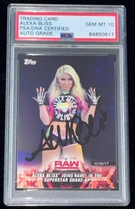 Alexa Bliss "Little Miss Bliss" 2018 Topps WWE RAW 32 Signed Card RC PSA 10 Auto - Picture 1 of 2