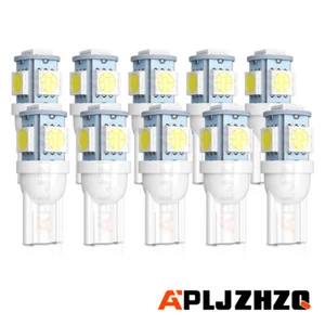 10PCS Canbus LED License Plate Wedge Light Bulbs Lamps 6000K Xenon White 168 T10 - Picture 1 of 9