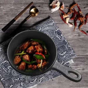 8.5cm Cast Iron Pot Cookware Mini Small Frying Pan Shaped Egg Tool New - Picture 1 of 8