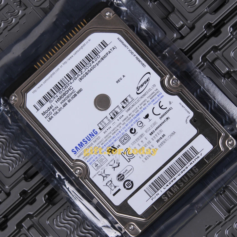 For SAMSUNG 80 GB 5400 RPM IDE PATA 2.5" (HM080HC) Internal Hard Drive HDD - Image 1 of 1