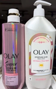 Olay Super Serum Wash + Effortless Glow Lotion Niacinamide + BHA + Collage Set - Picture 1 of 1