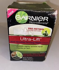 Garnier Ultra-Lift Anti-Wrinkle Firming Night Cream Pro-Retinol 1.7 Oz New