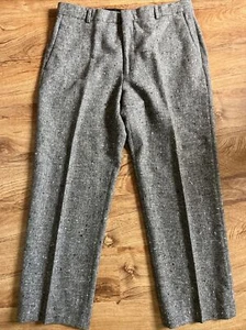 Men’s Michael Kors Bergdorf Goodman Wool Dress Pants, Size 35x26, Gray Flecked - Picture 1 of 7