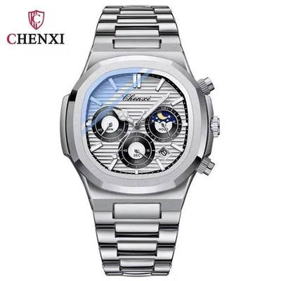 CHENXI Reloj Hombre Multifunción Reloj Pulsera Reloj Deportivo para Hombre Cuarzo Fecha Reloj Foto 1 de 4