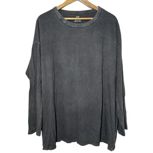 Aerie Langarmshirt Freizeit Used-Look verwaschen schwarz Oversize Damen Gr. Large - Bild 1 von 6