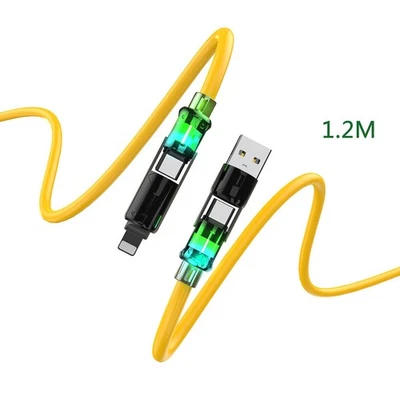 4 in 1 Multi USB Charger 100W PD Fast Charging Cable Type C for iPhone Samsung - Image 1 of 4