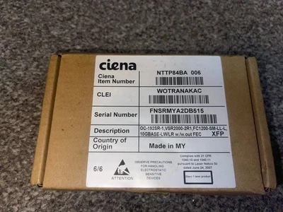  New &Sealed CIENA NTTP84BA 006 10GBASE-LW/LR - Image 1 of 3