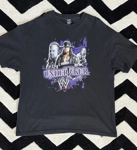 Men's Vintage WWE Undertaker Black and Purple Cotton T-Shirt Size XL - Picture 1 of 5