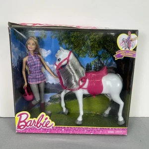 Muñeca Barbie Mattel Y Caballo Blanco NUEVA En Caja Ventana Deco Ecuestre VER/LEER - Imagen 1 de 20