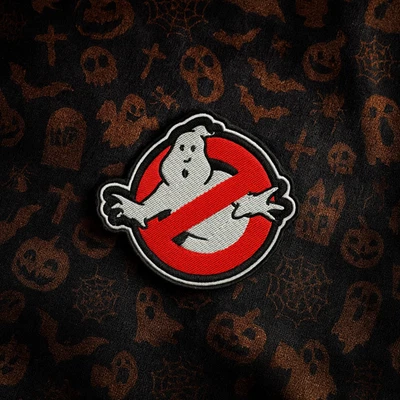 Ghostbusters No Ghost Logo Patch Iron-On Embroidered Applique Halloween Costume - Image 1 of 4