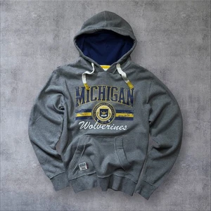 American Freshman Michigan Wolverines Hoodie Grau Pullover Gr. L Collegiate - Bild 1 von 5