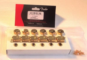 Fender® 70` Style "F" Logo Gold Tuners~LH~Schaller Germany~(6)~NOS/BLEM New - Picture 1 of 8