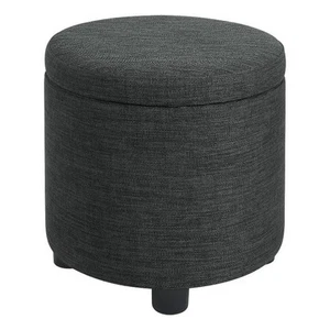 Convenience Concepts R9-221 Designs4Comfort Round Accent Storage Ottoman - Picture 1 of 3