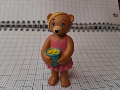 Jouet - Figurines PVC Petit Ours Brun -la petite soeur et le seau bleu .  BE - Photo 1/2