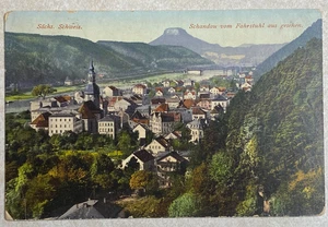 H590 Ak Sachs Schweiz Ausland Schandou Vom Fahrstuhl aus Geschenk - Bild 1 von 2
