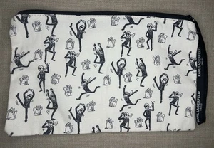 Karl Lagerfeld Paris Zippered Pouch Cat Print 11" X 7" - Picture 1 of 6