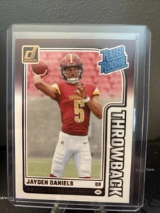 💥2024 Panini Donruss Jayden Daniels RC Rookie Throwback No.43 Commanders💥 - Bild 1 von 2