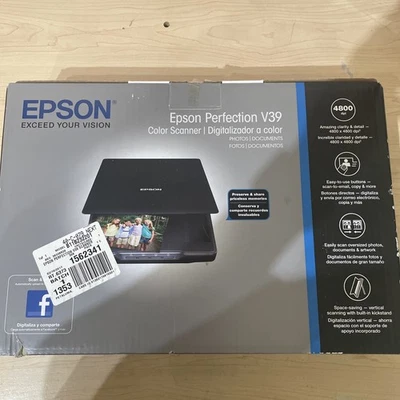 Epson Perfection V39 Flatbed Photo Scanner 4800 dpi  New, Open Box,Never Used - Image 1 of 4