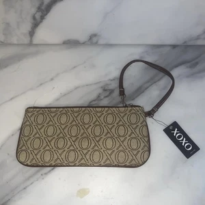 NWT XOXO Zip Closure Canvas Logo Wristlet Bag Purse Clutch “HAPPY DAZE” 10.5X5 - Picture 1 of 5