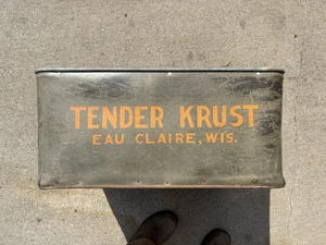 Vintage Eau Claire Wisconsin Tender Krust Bakery Bread Carrier Box - Picture 1 of 7