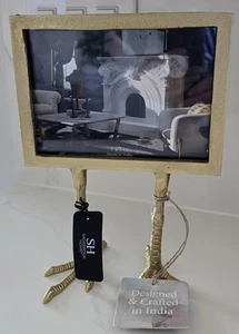 Sagebrook Home Metal 5x7 Photo Frame Bird Feet Gold New With Tag - Picture 1 of 5