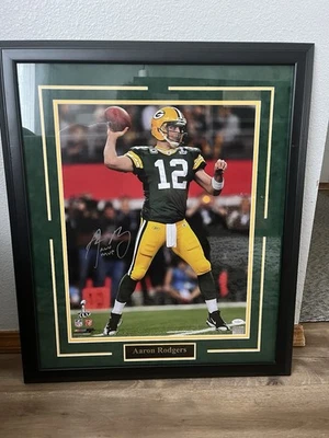 Aaron Rodgers Autographed Framed Photo Packers NFL With inscription 16x20 SB - Image 1 of 4