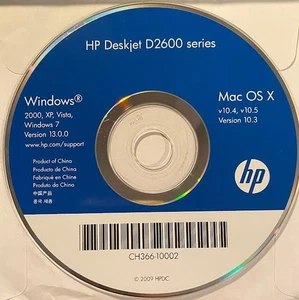 HP DeskJet D2600 series, Install Disc (CD, Win/Mac, Drivers, "Disc-Only", 2009) - Picture 1 of 2