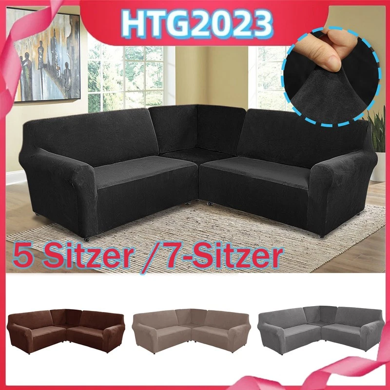 5 Sitzer / 7-Sitzer Velvet Sofabezug Ecksofa Sofabezug L Form Couch Überzüge - Bild 1 von 1