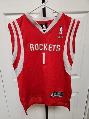Camiseta deportiva cosida Tracy McGrady #1 Houston Rockets Reebok 28”x20” juvenil mediana Foto 1 de 4