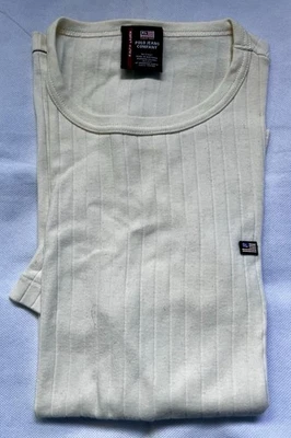 Ralph Lauren Polo Jeans Company Men's Ivory 100% Cotton Ribbed Shirt Medium - Image 1 of 4