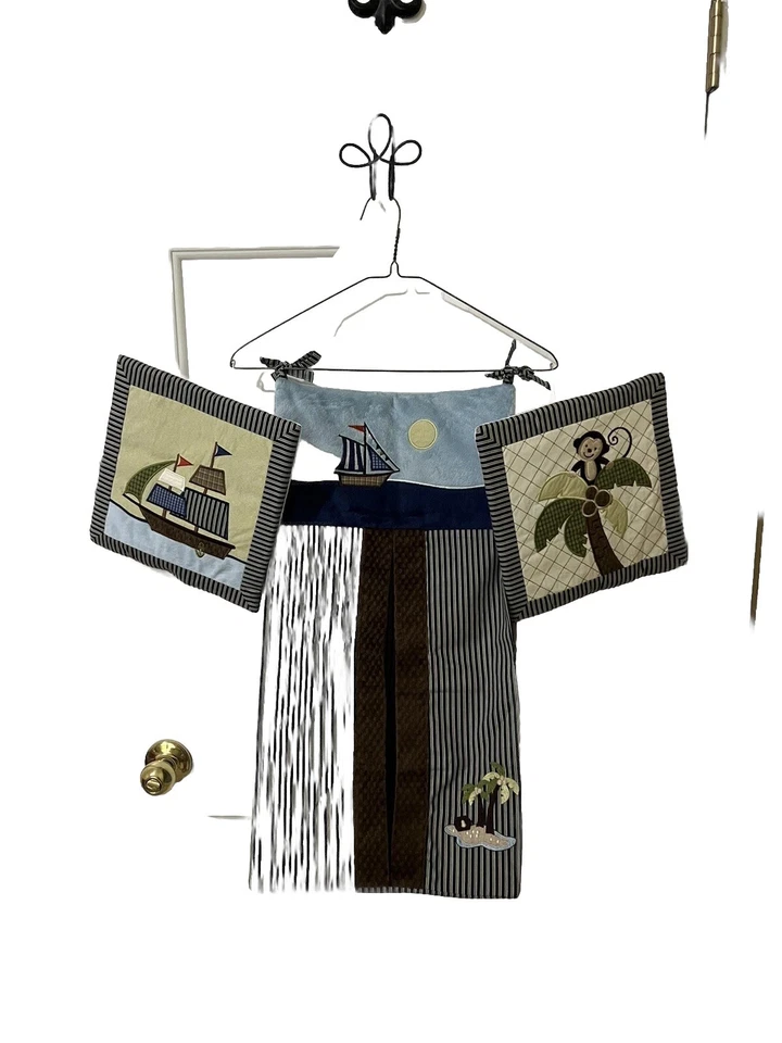 Empilhador de fraldas para bebê Nojo Ahoy mate e 2 peças de arte de parede macia - Imagem 1 de 4