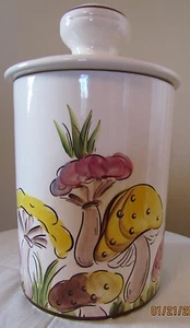 Schöne Brasilien handbemalte Pilz 11" Keramik Keksdose 913 - Bild 1 von 8